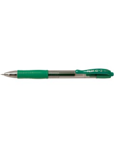 CI | Boligrafo pilot g-2 verde tinta gel -retractil... 2