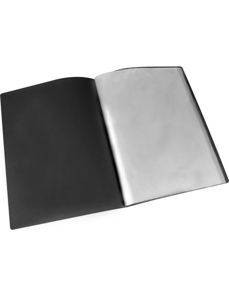 CI | Carpeta liderpapel escaparate 80 fundas polipropileno din a4 negro opaco