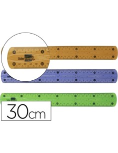 CI | Regla liderpapel plastico flexible de 30 cm colores...