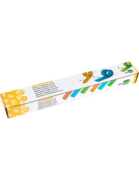 CI | Regla liderpapel plastico flexible de 30 cm colores surtidos