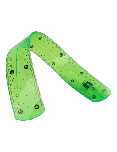 CI | Regla liderpapel plastico flexible de 30 cm colores surtidos