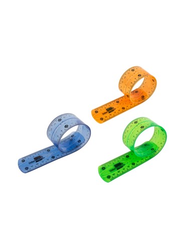 CI | Regla liderpapel plastico flexible de 30 cm colores surtidos