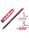 CI | Rotulador edding punta fibra 1200 rojo metalizado n 72 punta redonda 1-3 mm