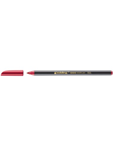 CI | Rotulador edding punta fibra 1200 rojo metalizado n 72 punta redonda 1-3 mm