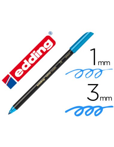 CI | Rotulador edding punta fibra 1200 azul metalizado n 73 punta redonda 1-3 mm