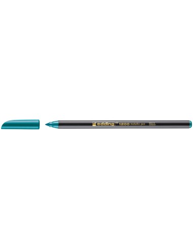 CI | Rotulador edding punta fibra 1200 verde metalizado n 74 punta redondo 0,5 mm