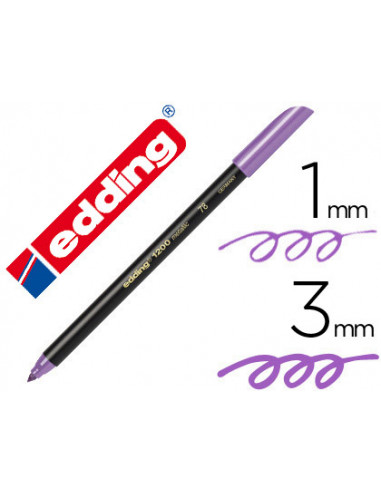 CI | Rotulador edding punta fibra 1200 violeta metalizado n 78 punta redonda 1-3 mm