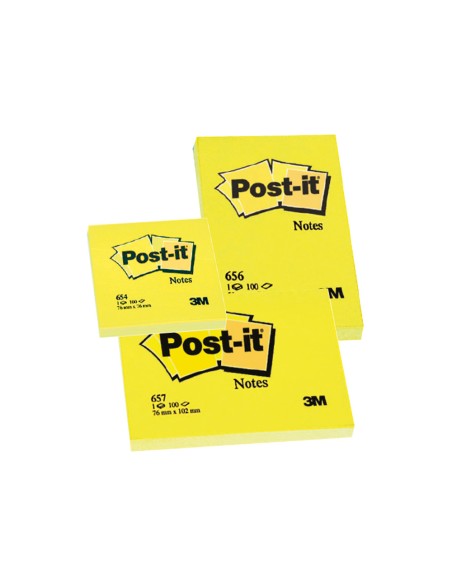 CI | Bloc de notas adhesivas quita y pon post-it 76x76 mm con 100hojas