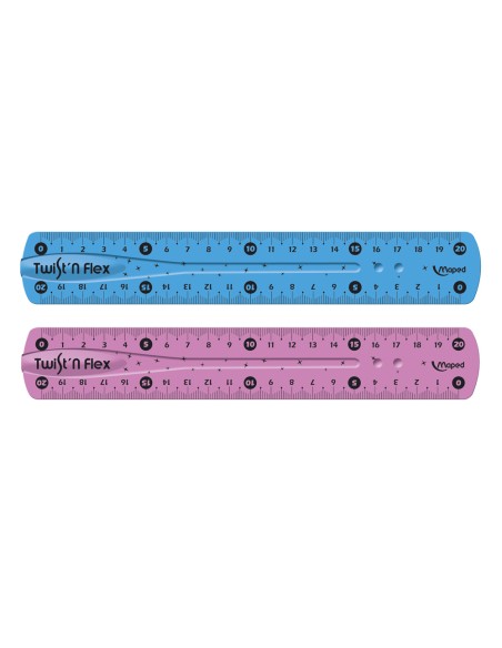CI | Regla maped plastico flexible de 20 cms colores surtidos