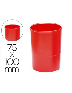 CI | Cubilete portalapices q-connect plastico rojo opaco