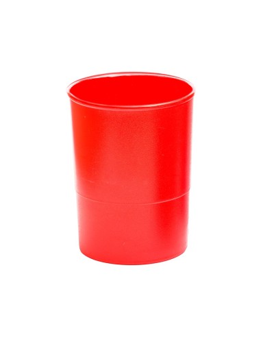 CI | Cubilete portalapices q-connect plastico rojo opaco