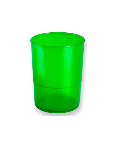 CI | Cubilete portalapices q-connect plastico verde translucido