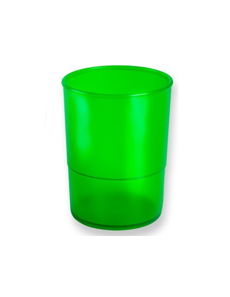 CI | Cubilete portalapices q-connect plastico verde translucido