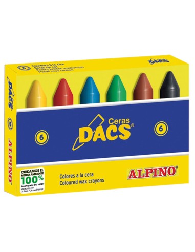 CI | Lapices cera dacs caja de 6 colores
