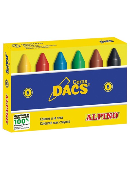 CI | Lapices cera dacs caja de 6 colores