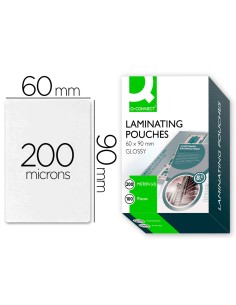 CI | Bolsa de plastificar q-connect 90 x 60 mm 200 mc...