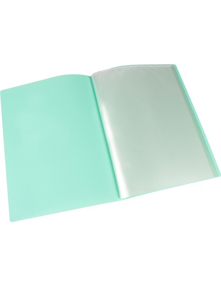 CI | Carpeta liderpapel escaparate 80 fundas polipropileno din a4 verde manzana opaco