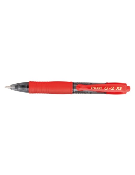 CI | Boligrafo pilot g-2 pixie rojo tinta gel retractil sujecion de caucho