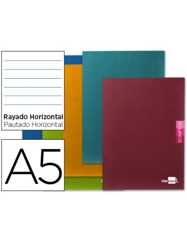 CI | Libreta liderpapel scriptus a5 plus 48 hoj. 90g/m2 horizontalcon margen