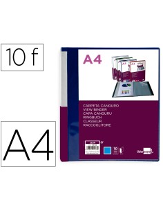 CI | Carpeta liderpapel 10 fundas canguro pp din a4 azul...