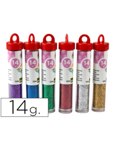 CI | Purpurina liderpapel fantasia colores metalicos surtidos bote de 14 gr