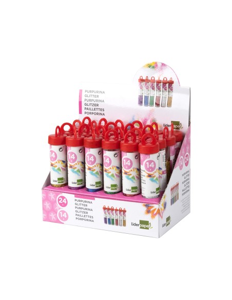 CI | Purpurina liderpapel fantasia colores metalicos surtidos bote de 14 gr