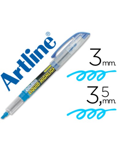 CI | Rotulador artline fluorescente ek-640 azul -punta biselada