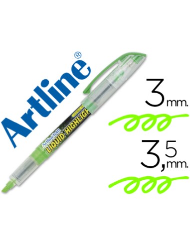 CI | Rotulador artline fluorescente ek-640 verde -punta biselada