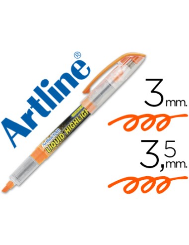 CI | Rotulador artline fluorescente ek-640 naranja -punta biselada