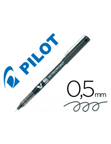 CI | Rotulador pilot punta aguja v-5 negro 0.5 mm