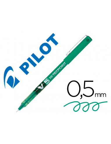 CI | Rotulador pilot punta aguja v-5 verde 0.5 mm