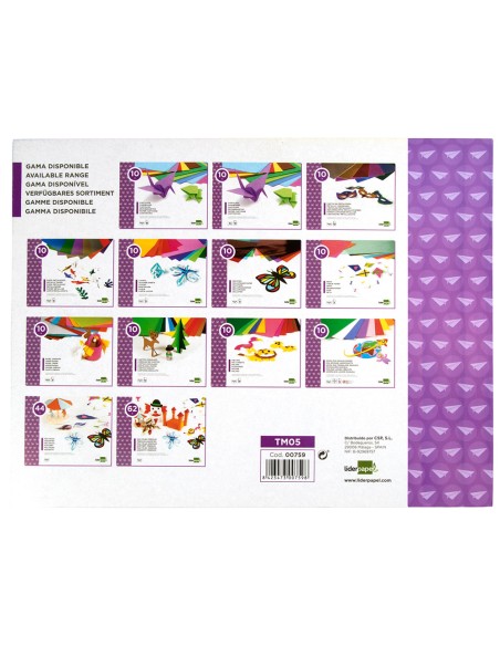 CI | Bloc trabajos manuales liderpapel charol 240x315mm 10hojas colores surtidos