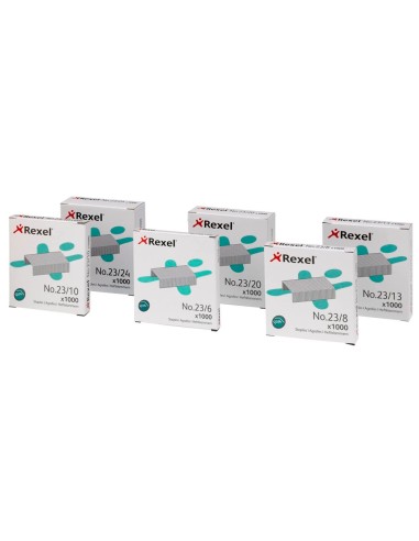 CI | Grapas rexel 23/8 acero caja de 1000 unidades