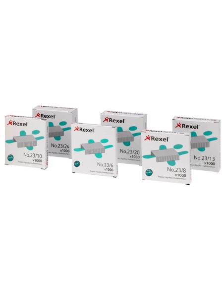CI | Grapas rexel 23/8 acero caja de 1000 unidades