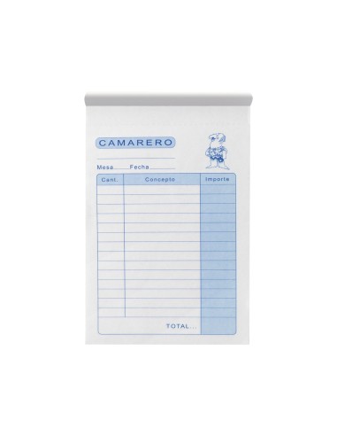 CI | Talonario liderpapel camarero bolsillo original y 2 copias t350