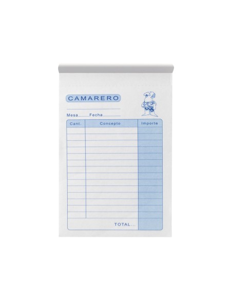 CI | Talonario liderpapel camarero bolsillo original y 2 copias t350