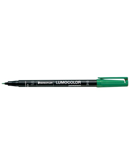 CI | Rotulador lumocolor retroproyeccion punta de fibrapermanente 313-5 verde punta super fina redonda 0.4 mm