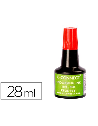 CI | Tinta tampon q-connect rojo -frasco de 28 ml