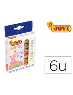 CI | Plastilina jovi 90 estuche 6 unidades colores pastel...
