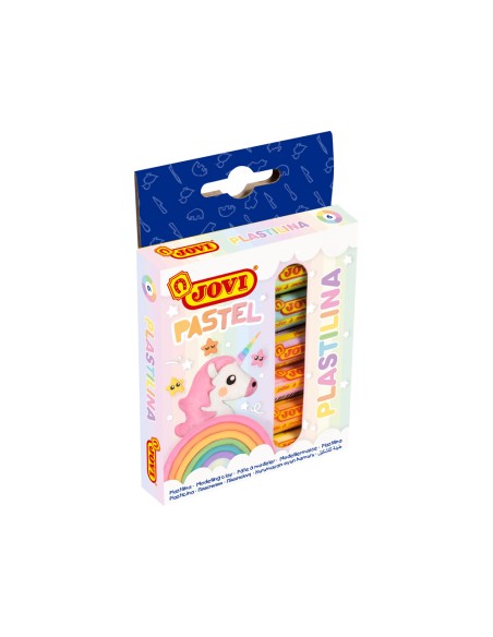 CI | Plastilina jovi 90 estuche 6 unidades colores pastel surtidos 15 g