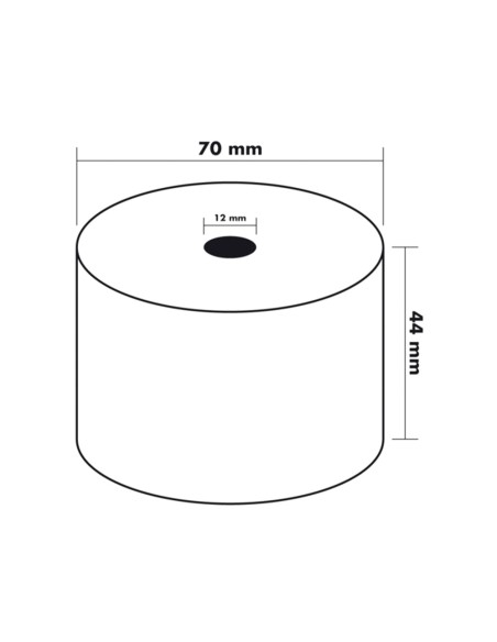CI | Rollo sumadora termico q-connect 44 mm ancho x 70 mm diametro sin bisfenol a