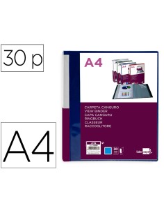 CI | Carpeta liderpapel 30 fundas canguro pp din a4 azul...