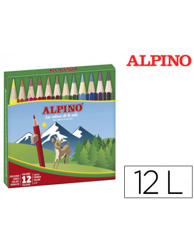 CI | Lapices de colores alpino 652 c/ de 12 colores cortos