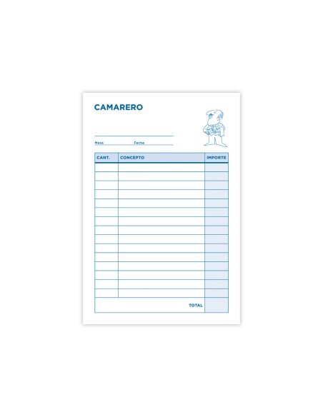 CI | Talonario liderpapel camarero 8º original y copia t202