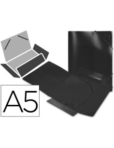 CI | Carpeta liderpapel gomas solapas 34975 polipropileno din a5 negra
