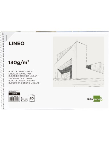 CI | Bloc dibujo liderpapel lineal espiral...