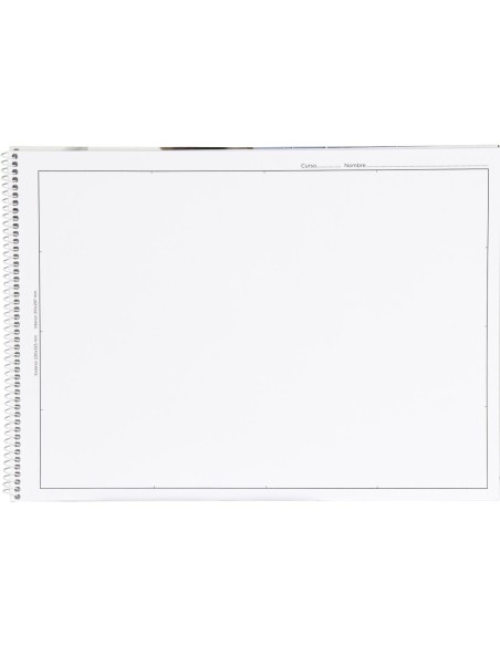 CI | Bloc dibujo liderpapel lineal espiral 230x325mm 20 hojas 130g/m2 con recuadro perforado
