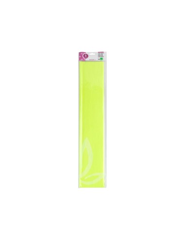 CI | Papel crespon liderpapel 50 cm x 2,5 m 34g/m2 amarillo fluorescente