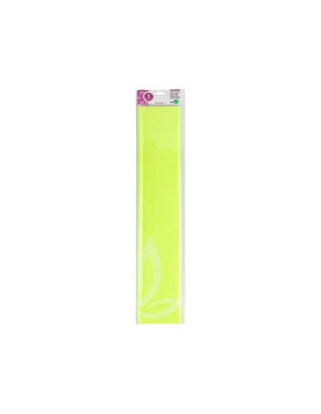 CI | Papel crespon liderpapel 50 cm x 2,5 m 34g/m2 amarillo fluorescente