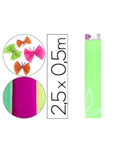 CI | Papel crespon liderpapel 50 cm x 2,5 m 34g/m2 verde...